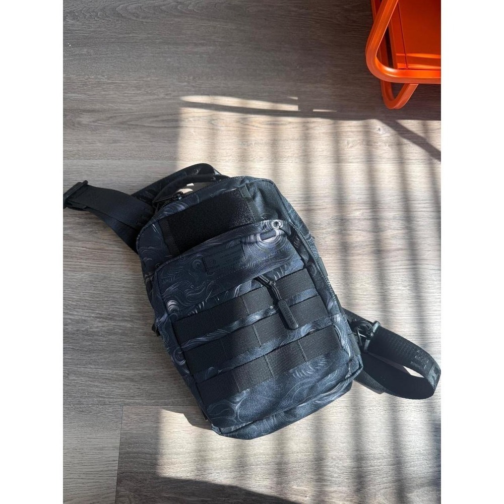 Wolfpak 9L Sling Bag Black Grey Pattern Tactical Gym Everyday Carry Bag